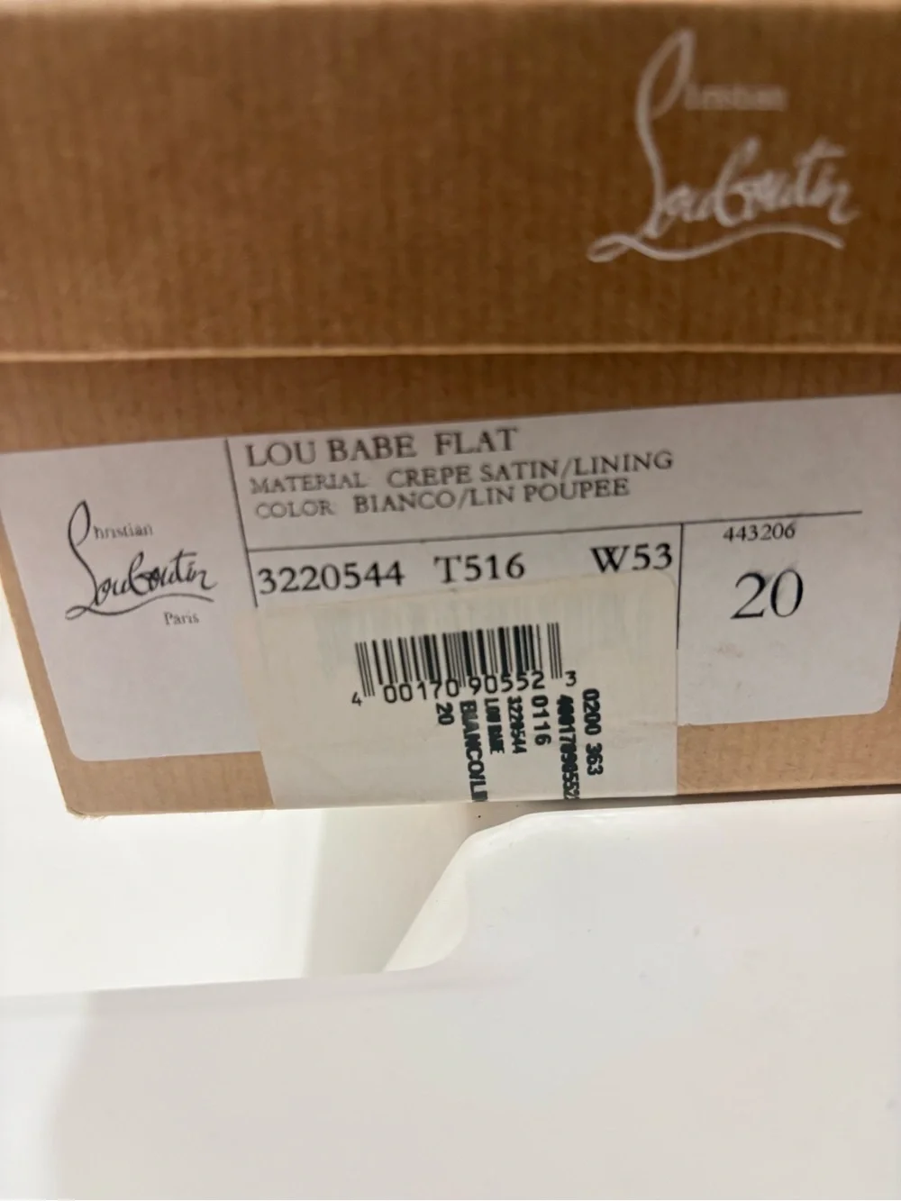 Christian Louboutin Cream Satin Mary Jane Girls' Shoes with Pink Insole and Bow